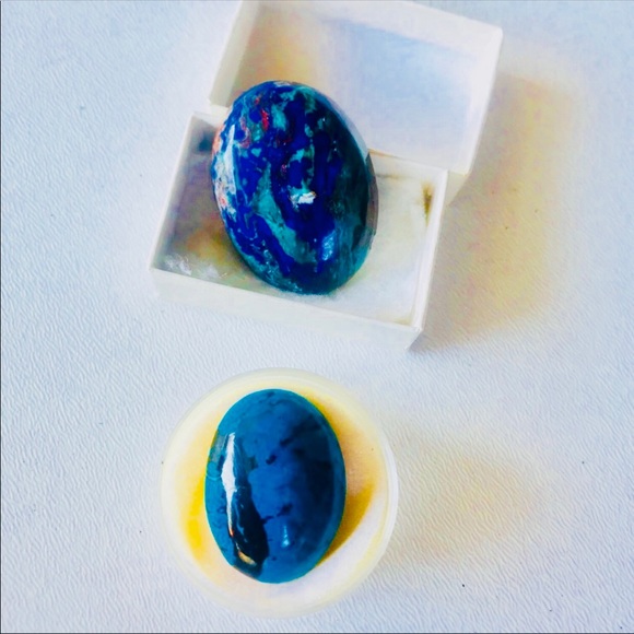 azurite polished stone